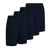 4 Pack Men's Elastic Waist Shorts with Pockets