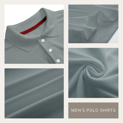 4 Pack Men's Short Sleeve Polo Shirts