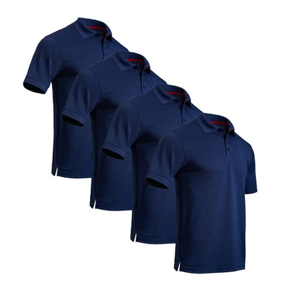 4 Pack Men's Short Sleeve Polo Shirts