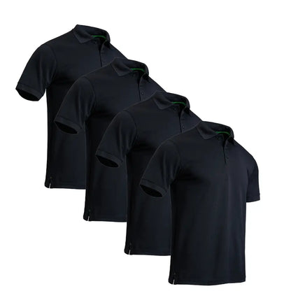 4 Pack Men's Short Sleeve Polo Shirts