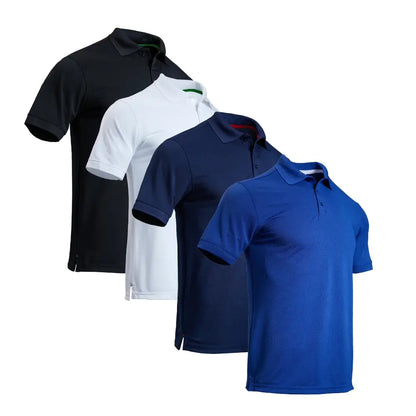 4 Pack Men's Short Sleeve Polo Shirts