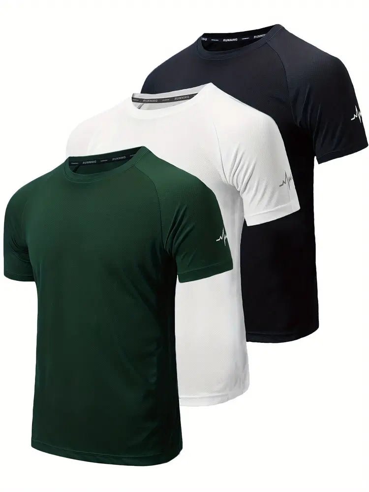 3 Pack Men Short Sleeve Sports T-shirts