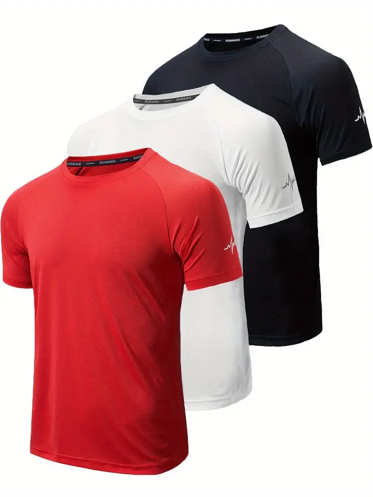 3 Pack Men Short Sleeve Sports T-shirts