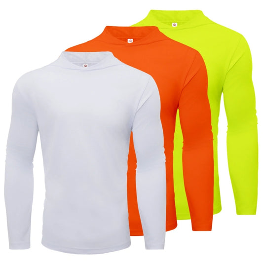 3 Pack Men’s Performance Long Sleeve with Hood 1001