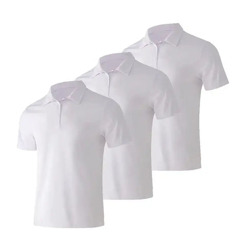 3 Pcs Mens Breathable Polo Shirts