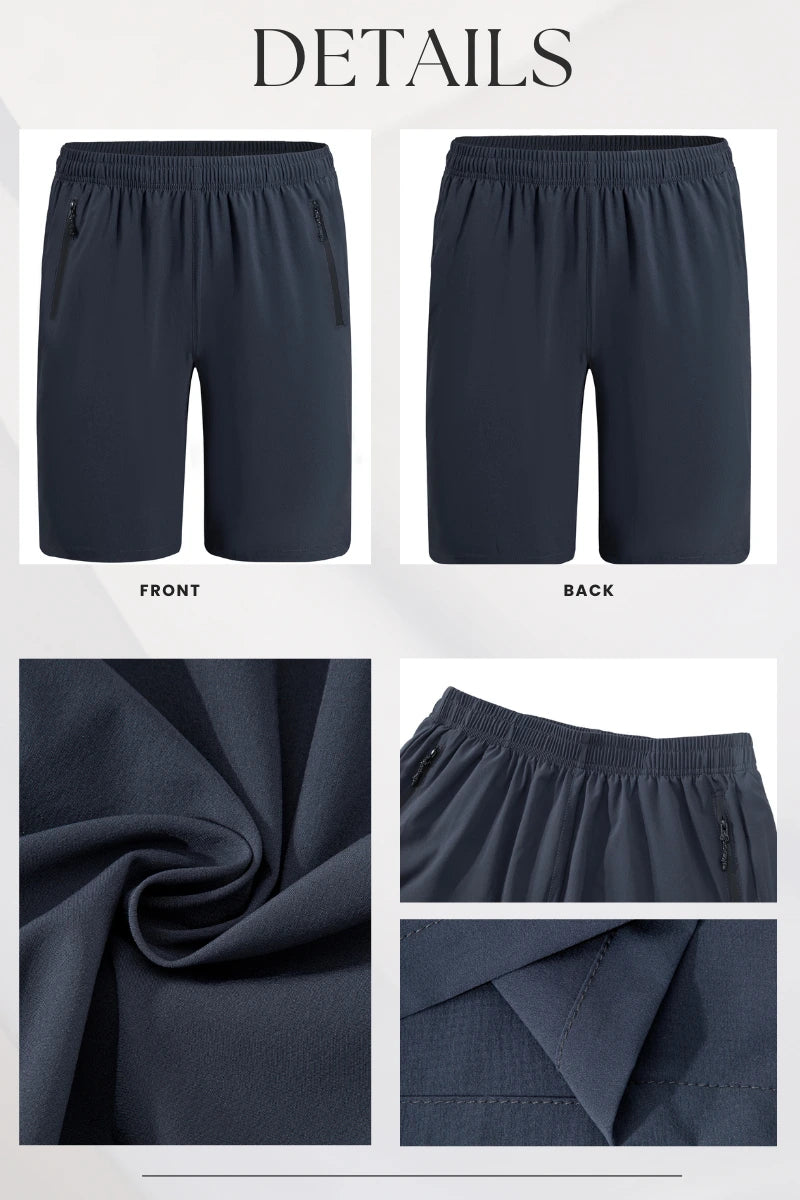 4 Pack Men's Elastic Waist Shorts with Pockets
