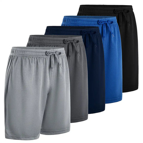 5-Strip Men's Quick Dry Shorts with Side Pockets