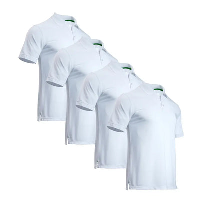 4 Pack Men's Short Sleeve Polo Shirts