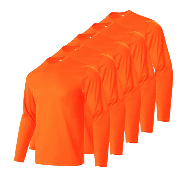 5 Pack Men's Long Sleeve T-Shirts