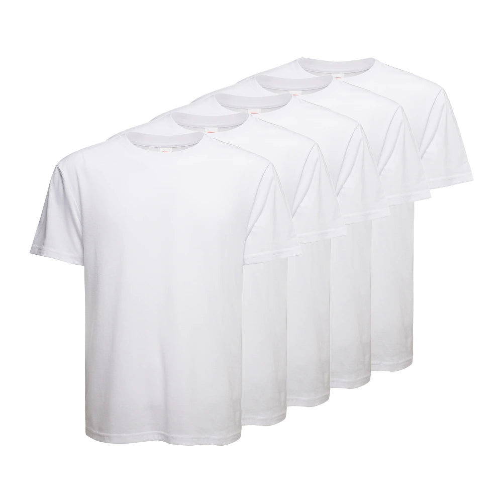 5 Pack Men's 100% Cotton T-Shirts