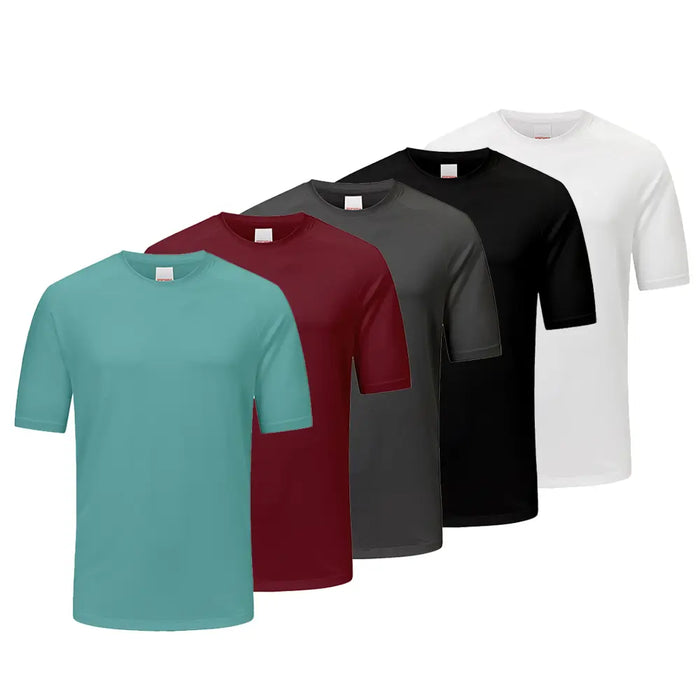 5 Pack Men's Short Sleeve Summer T-Shirts