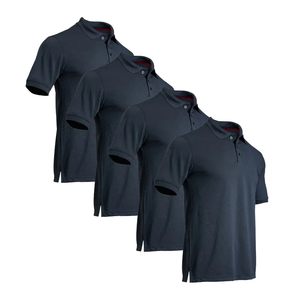 4 Pack Men's Short Sleeve Polo Shirts