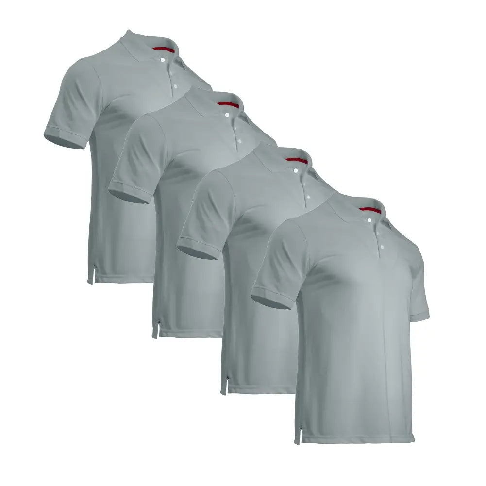 4 Pack Men's Short Sleeve Polo Shirts