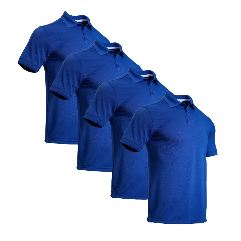 4 Pack Men's Short Sleeve Polo Shirts