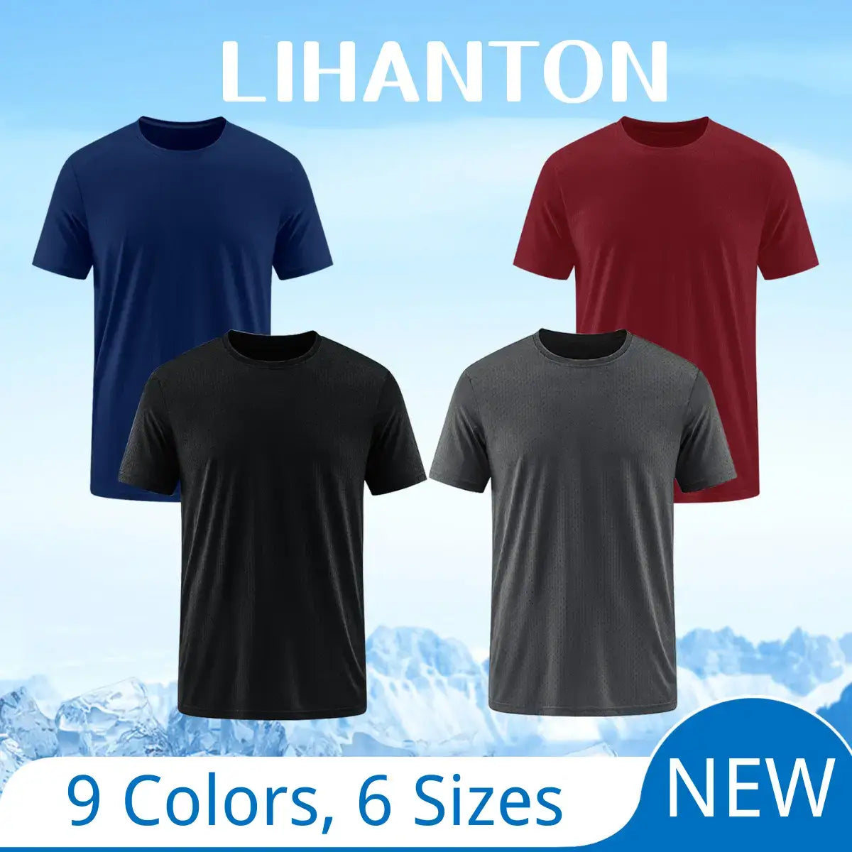 Set of 4 Men's Quick-Dry Athletic T-Shirts