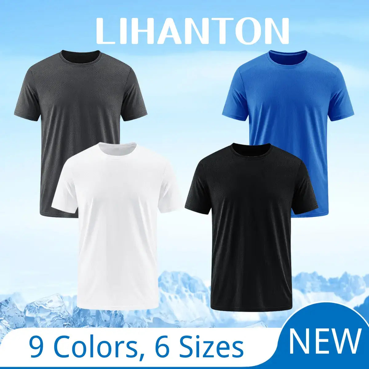 Set of 4 Men's Quick-Dry Athletic T-Shirts