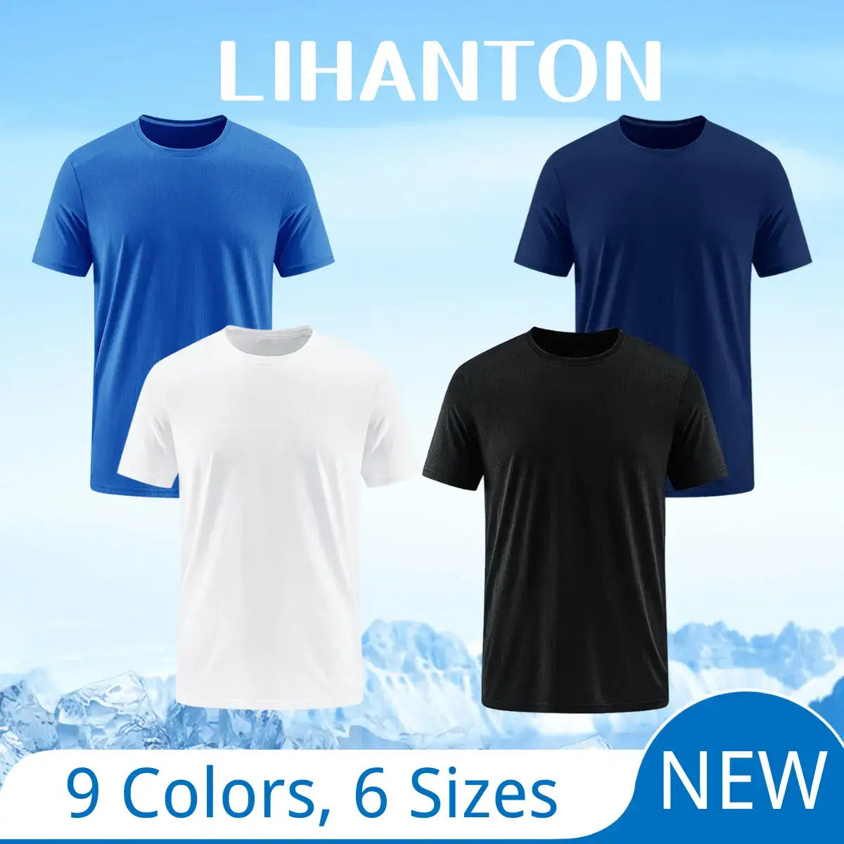 Set of 4 Men's Quick-Dry Athletic T-Shirts