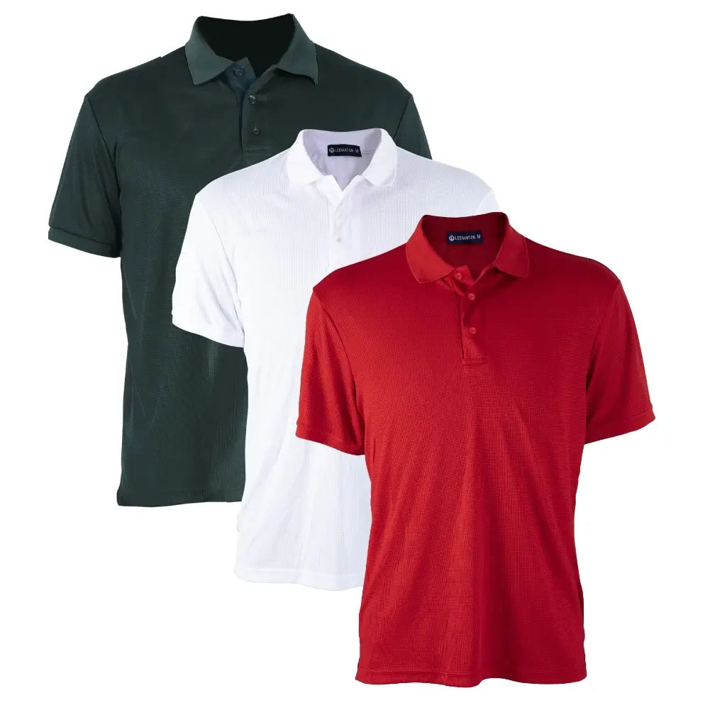 3 Pack Men’s Waffit Series Polo Shirts