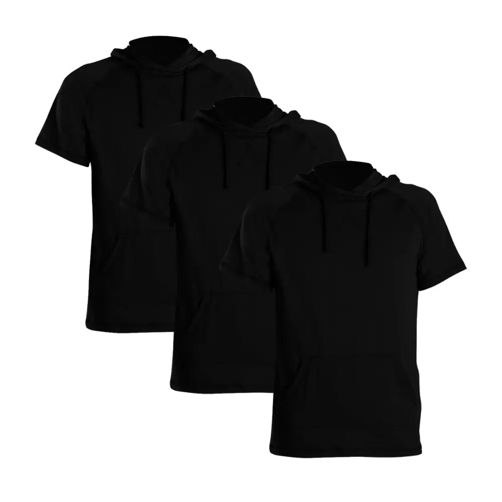 3 Pack Men’s Performance Short Sleeve Hoodie