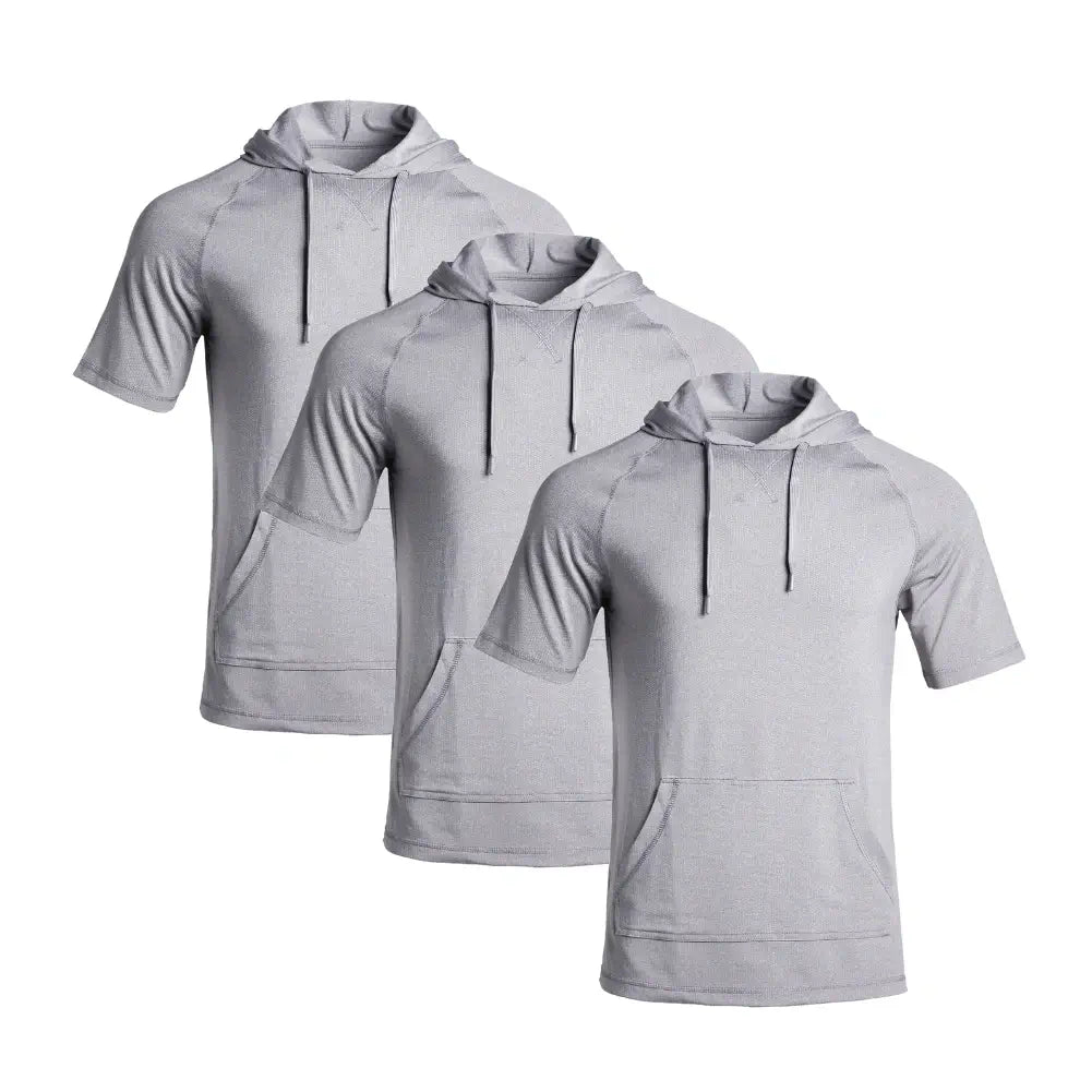 3 Pack Men’s Performance Short Sleeve Hoodie