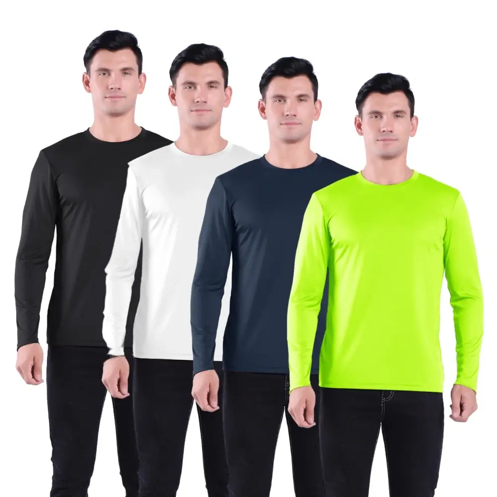 4 Pack Men’s Performance Long Sleeve T-Shirt