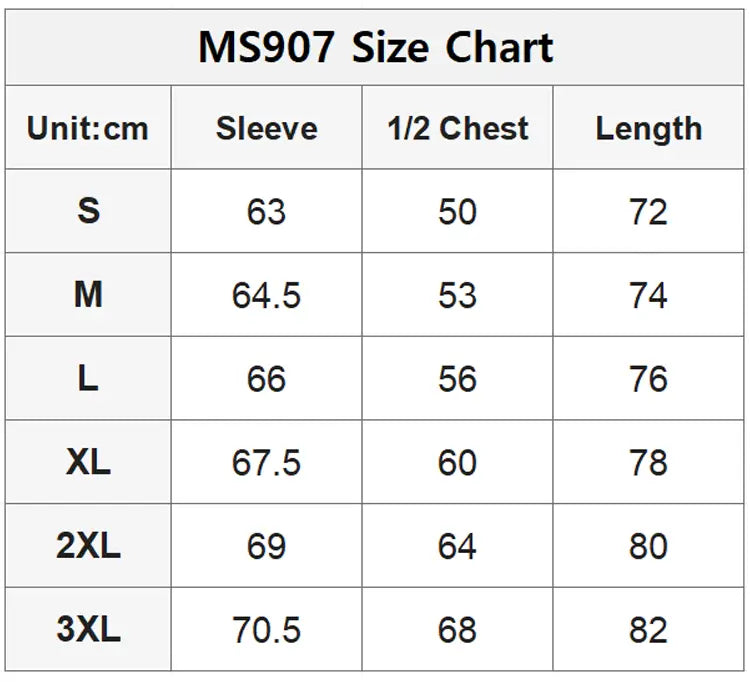 Men's Long Sleeve T-Shirts Size