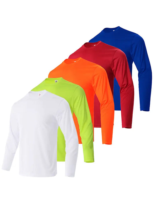 5 Pack Men's Long Sleeve T-Shirts 750