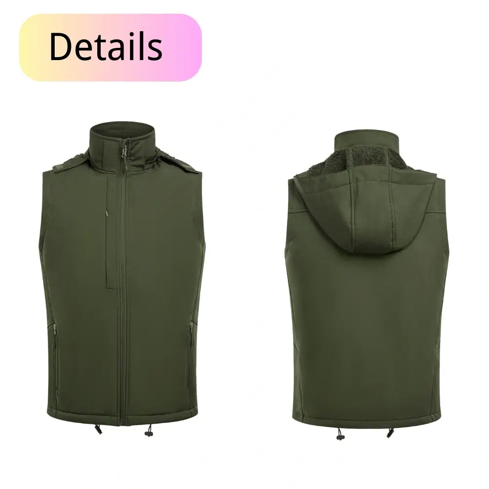 Men’s Berber Lined Bonded Soft Shell Vest