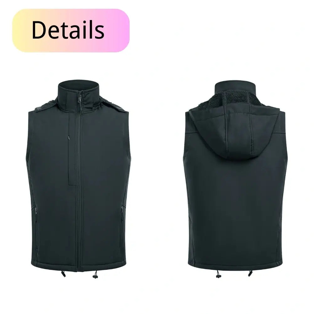 Men’s Berber Lined Bonded Soft Shell Vest