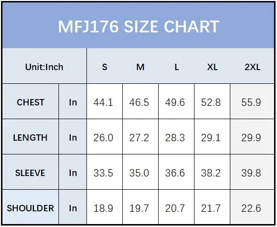 Men's Quarter Zip Oversized Hoodie Sweatshirt-size chart