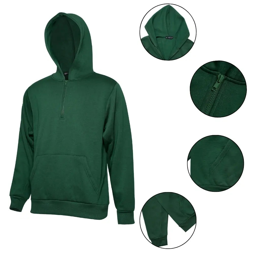 Men's Quarter Zip Oversized Hoodie Sweatshirt