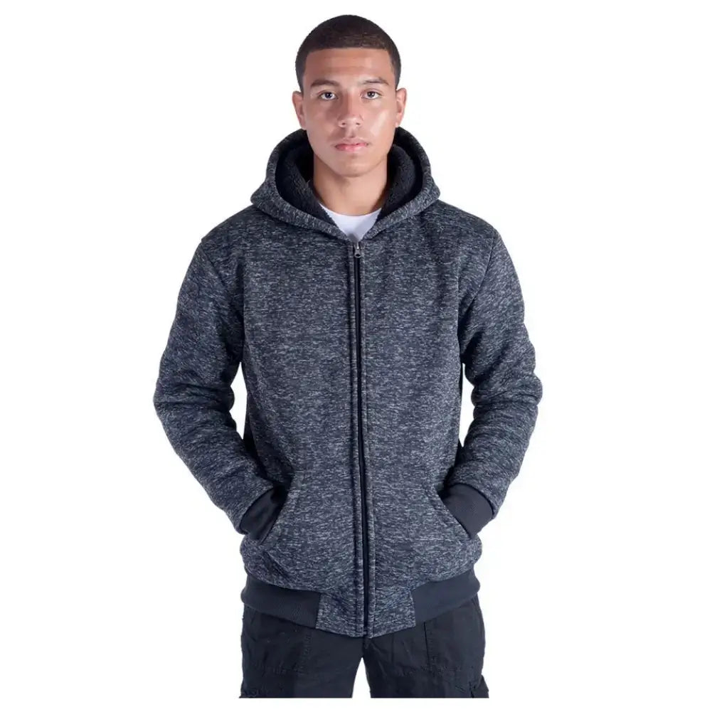 Men’s Marled Sherpa Lined Hoodie