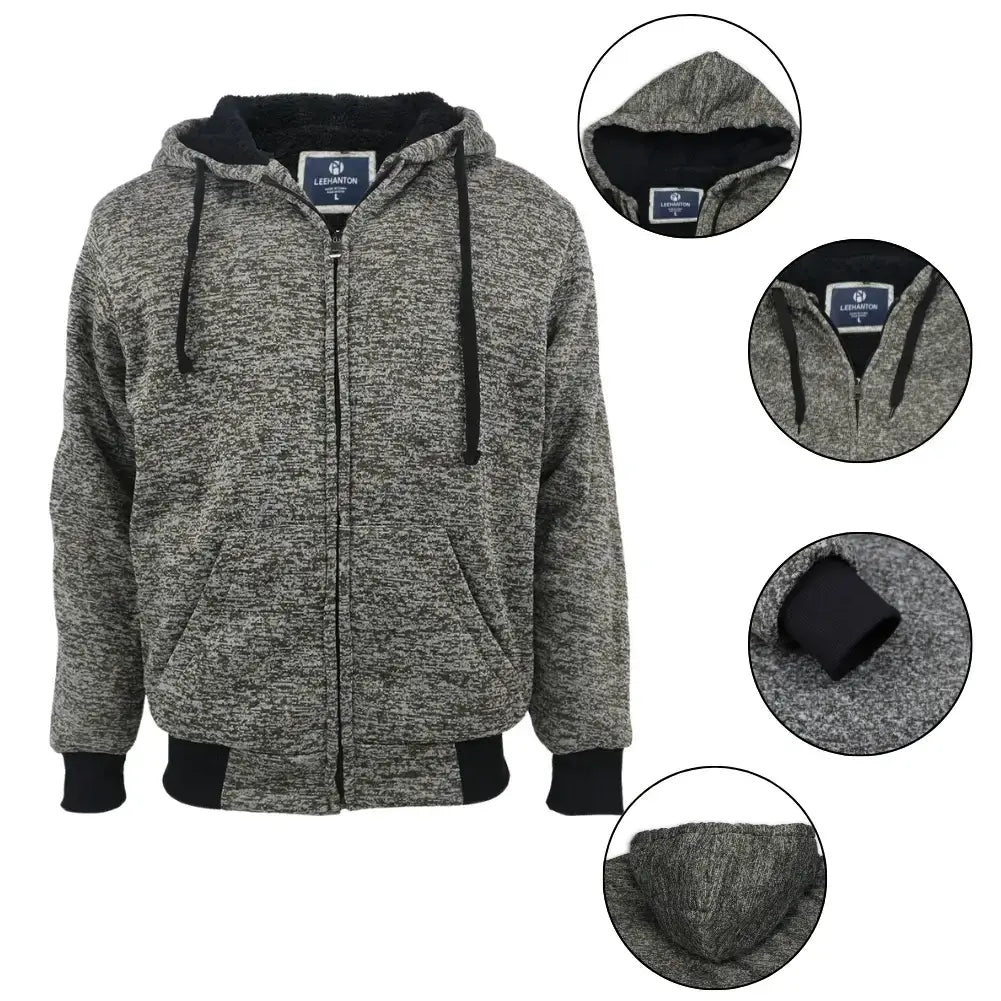 Men’s Marled Sherpa Lined Hoodie