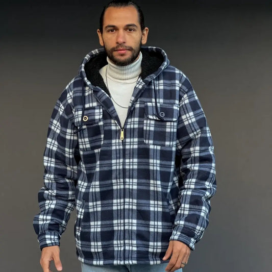 Men’s Plaid Sherpa Lined Jacket 1080