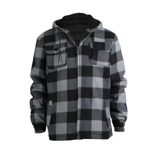 Men’s Plaid Sherpa Lined Jacket