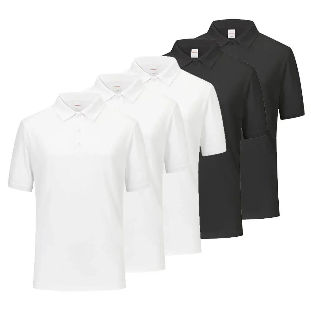 5 Pcs Men's Quick Drying Polo Shirts