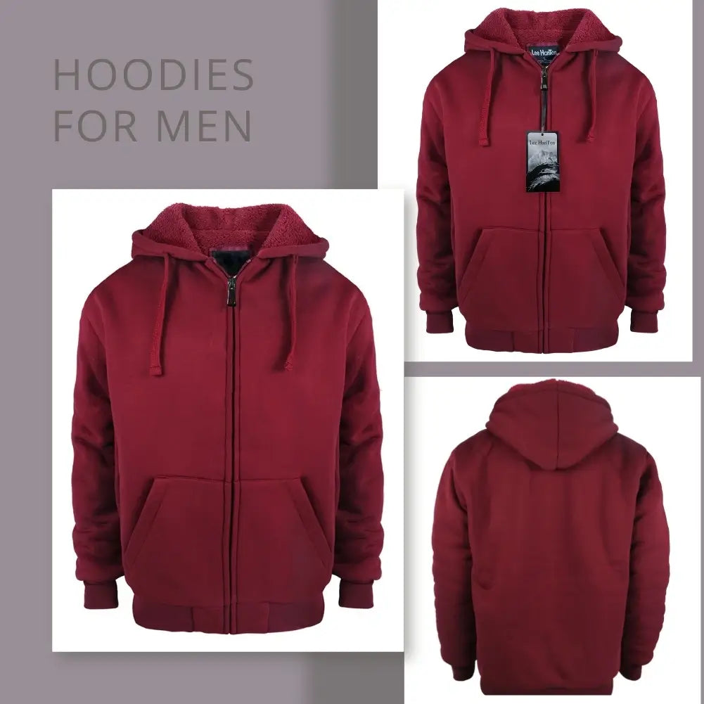 Men’s Sherpa Lined Full Zip Hoodie