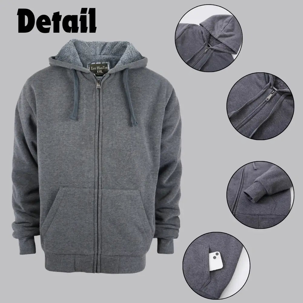 Men’s Sherpa Lined Full Zip Hoodie