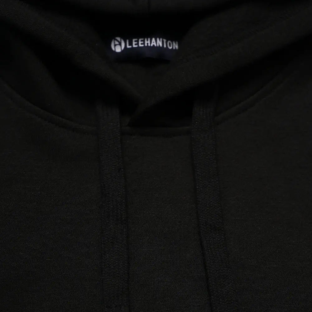 Solid Color Black Hoodie