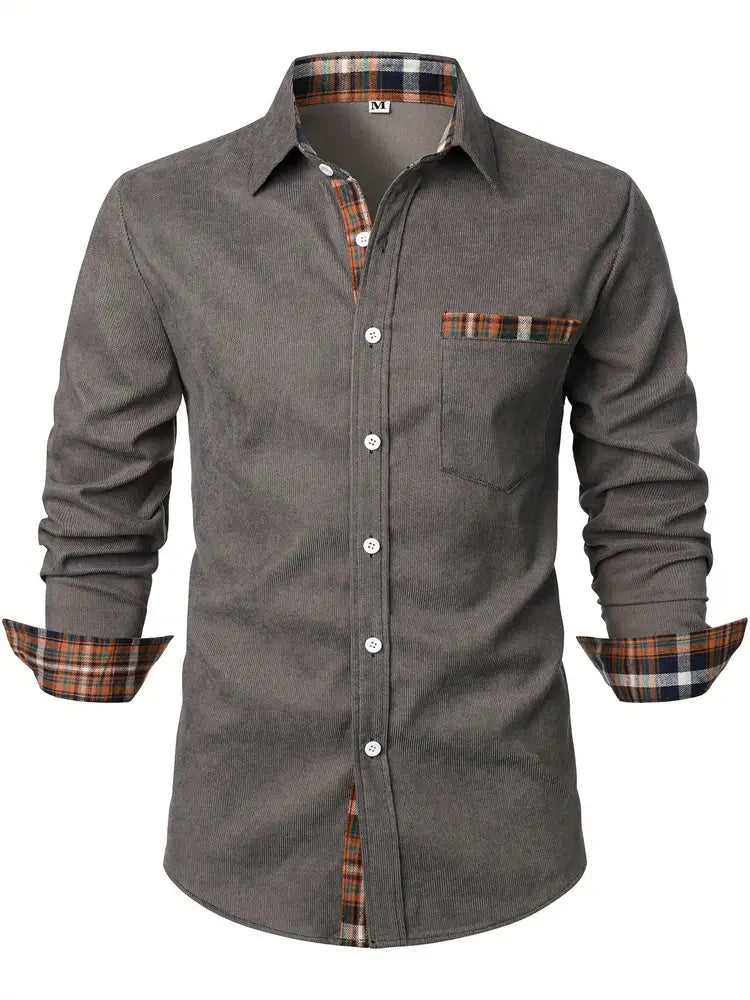 GY Men's Plaid Button-Up Shirts