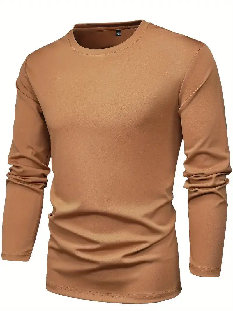 Brown Men's Long Sleeve Shirts