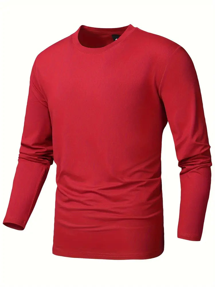 Red Men's Long Sleeve Shirts