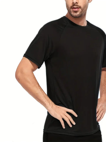 Black Quick Dry Men's Athletic T-Shirts